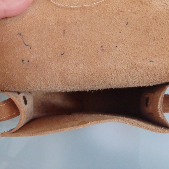 Small Square Tan Leather Purse - Sturdy Quality! - Picture 6 of 10